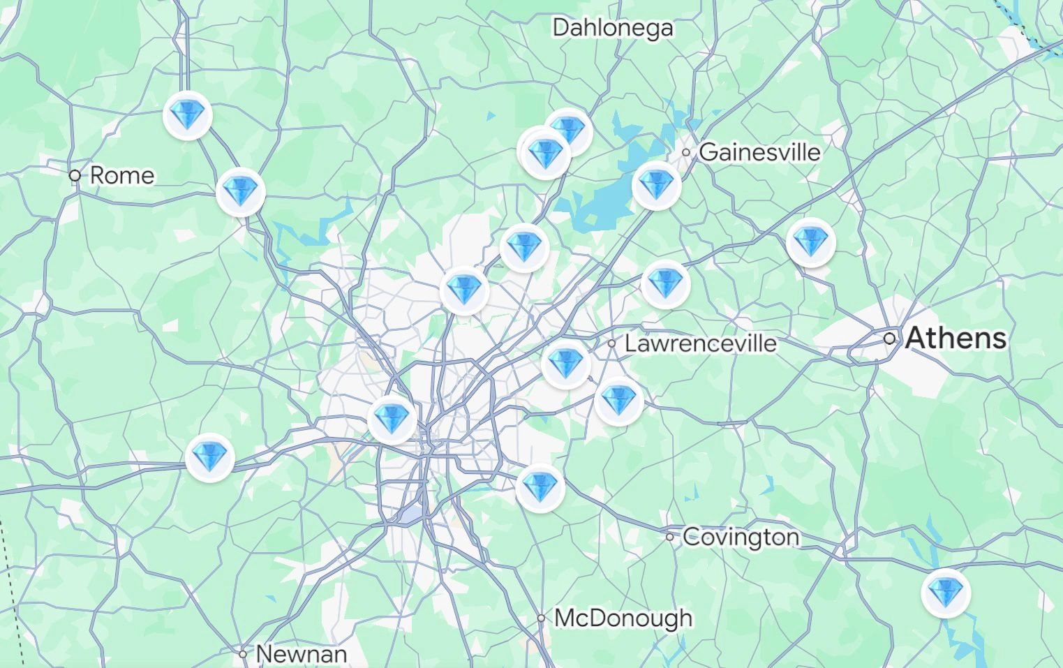 Service area map